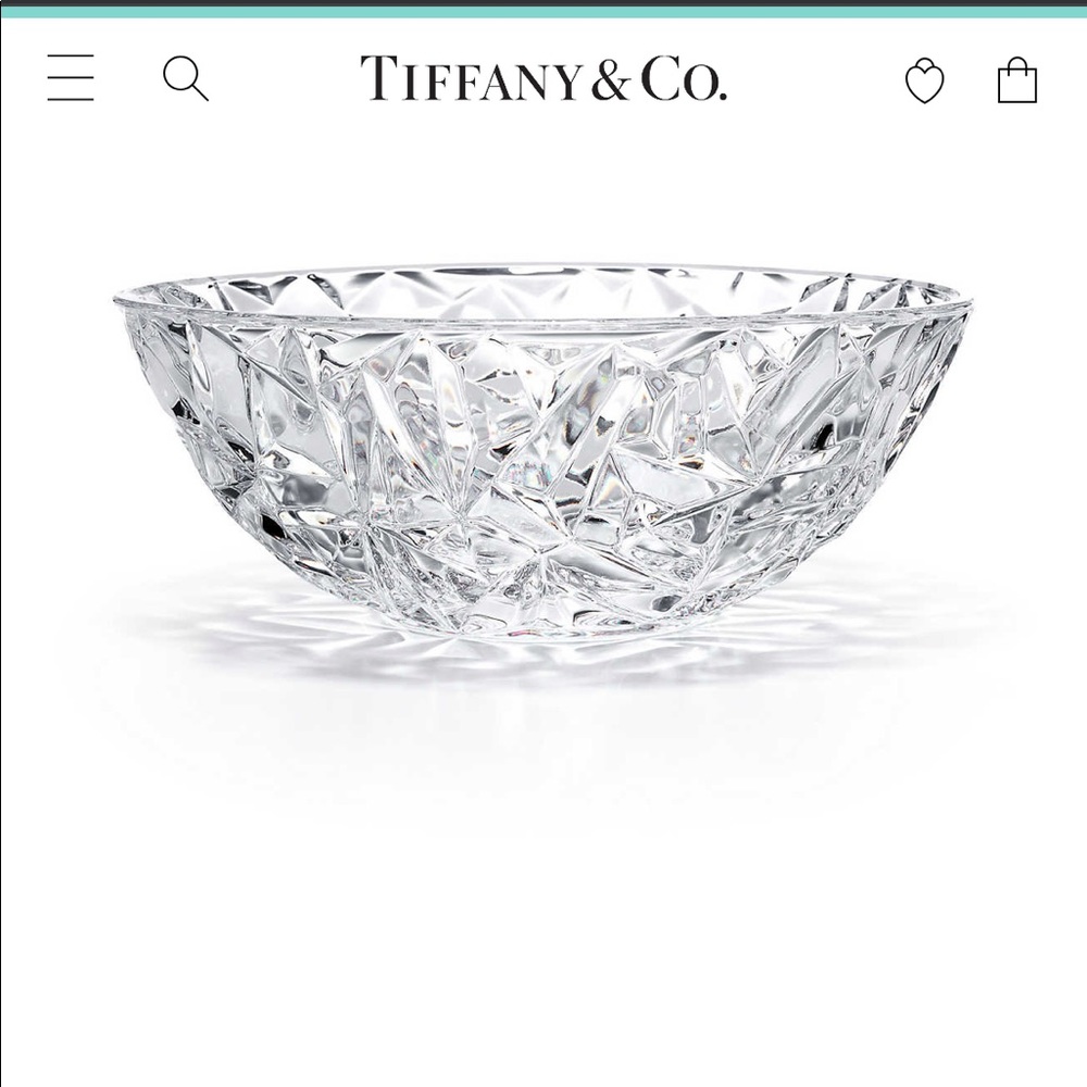 Tiffany & Co rock cut crystal bowl